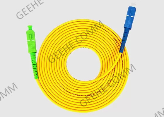 Sc giallo di 3.0mm al cavo di toppa a fibra ottica di singolo modo dello Sc