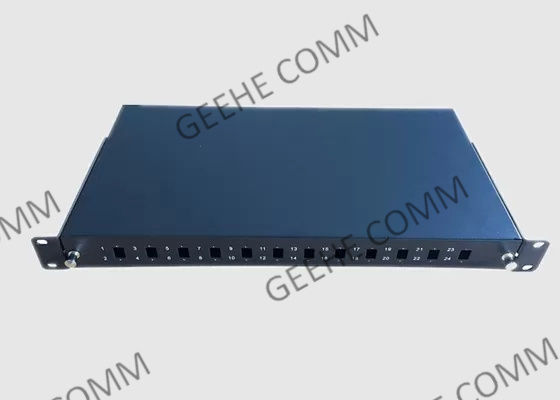 24 quadri d'interconnessione di fibra a 19 pollici del supporto di scaffale 1U del vassoio della giuntura di LC del porto