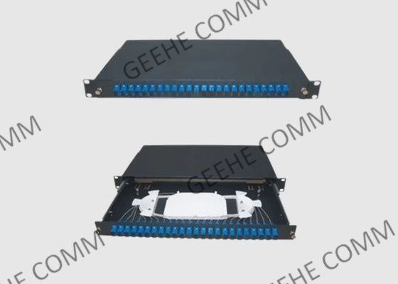 quadro d'interconnessione di fibra standard scorrevole facile 1U OS2 con gli adattatori dello Sc UPC