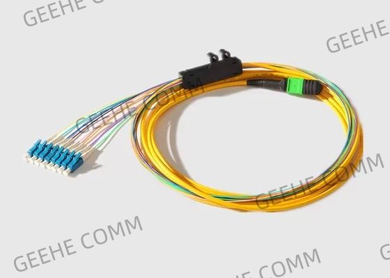 Singolo modo 2.0MM 40G MPO al cavo di sblocco della fibra di 8 X LC