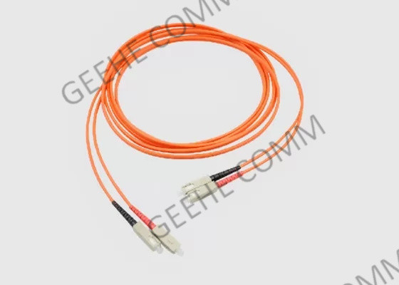 Cavo a fibra ottica duplex monomodale SC-SC della toppa del rivestimento di PVC 9/125