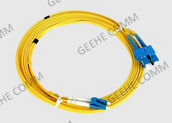 cavo duplex monomodale della toppa della fibra del PVC OS2 OFNR di 3M SC-LC 9/125