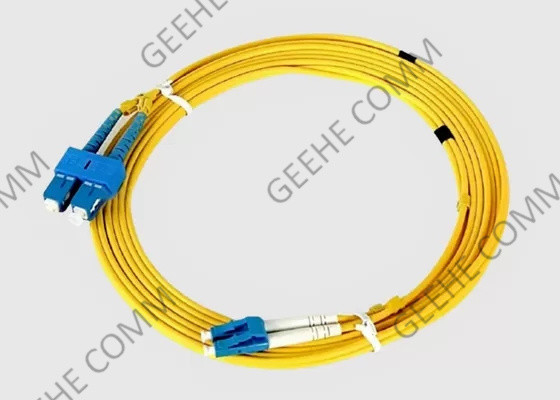 cavo duplex monomodale della toppa della fibra del PVC OS2 OFNR di 3M SC-LC 9/125