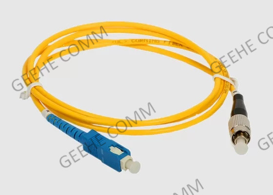 Sc semplice di 2.0mm al cavo di toppa a fibra ottica di FC 9/125um
