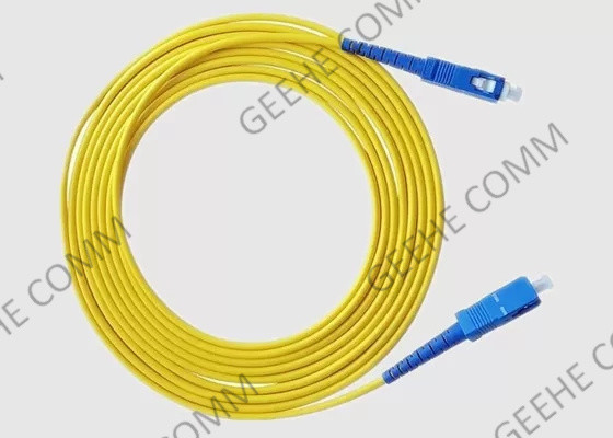 Sc giallo di 3.0mm al cavo di toppa a fibra ottica di singolo modo dello Sc