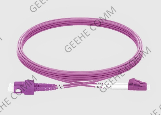 Sc del cavo della toppa della fibra del PVC di 20M Duplex Multimode (OFNR) 2.0MM a LC