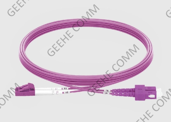 Sc del cavo della toppa della fibra del PVC di 20M Duplex Multimode (OFNR) 2.0MM a LC