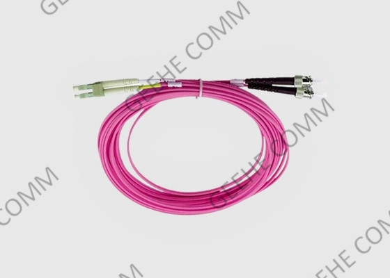 10GB LC modo duplex OM4 Violet Fiber Optic Ftth Cable della st al multi