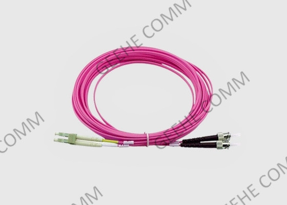 10GB LC modo duplex OM4 Violet Fiber Optic Ftth Cable della st al multi