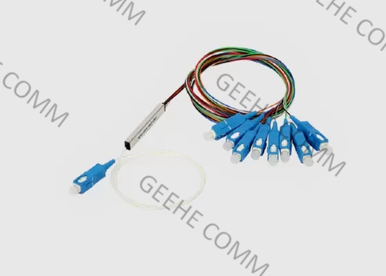 1×8 metropolitana d'acciaio SC/APC Mini Fiber Optical Cable Splitter