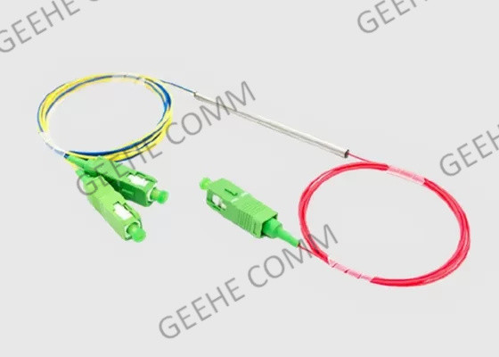 50/50 di separatore doppio 1310nm 1550nm dell'accoppiatore della fibra dello Sc della finestra 1×2