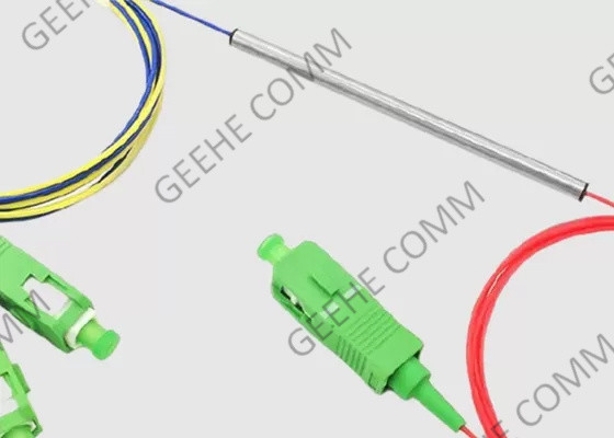 50/50 di separatore doppio 1310nm 1550nm dell'accoppiatore della fibra dello Sc della finestra 1×2