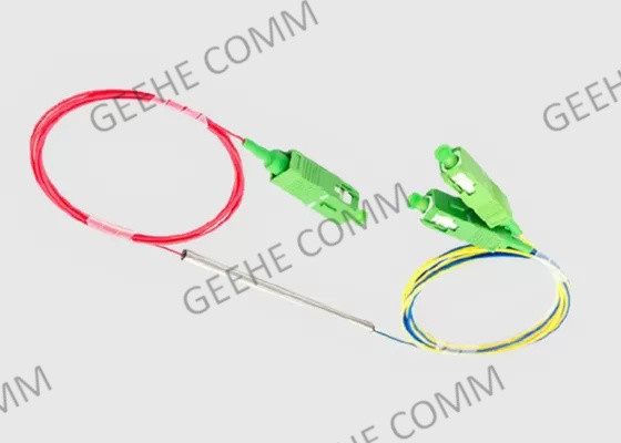 50/50 di separatore doppio 1310nm 1550nm dell'accoppiatore della fibra dello Sc della finestra 1×2
