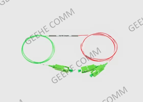 250um tipo rapporto spaccato 1M Length dell'accoppiatore 1310nm 1550nm 10/90 della fibra dello Sc APC 1X2 di MP