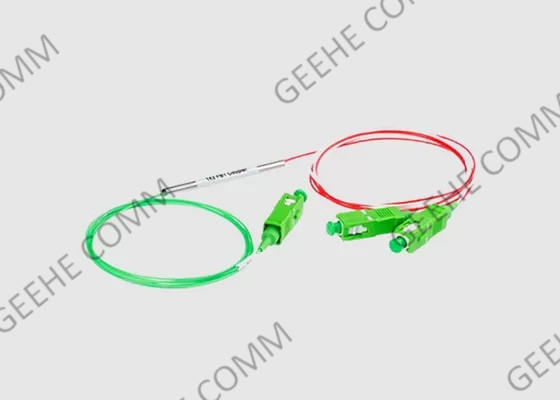250um tipo rapporto spaccato 1M Length dell'accoppiatore 1310nm 1550nm 10/90 della fibra dello Sc APC 1X2 di MP