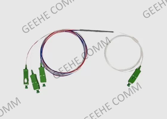 accoppiatore a fibra ottica 1310nm 1550nm della finestra tripla di singolo modo 1x3
