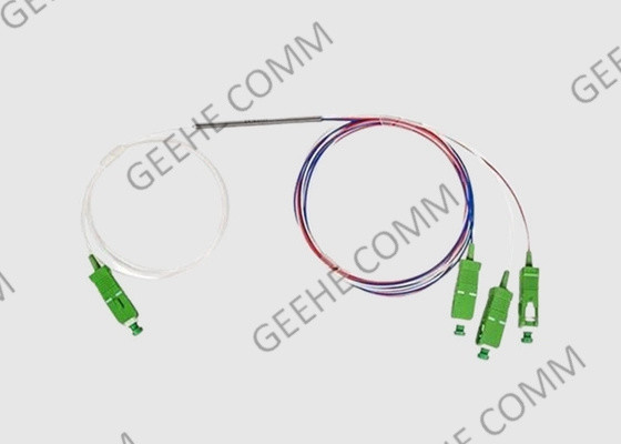 Ultra gradui l'accoppiatore secondo la misura ottico a larga banda del separatore dell'accoppiatore 1×3 del cavo a fibre ottiche 1525-1565nm