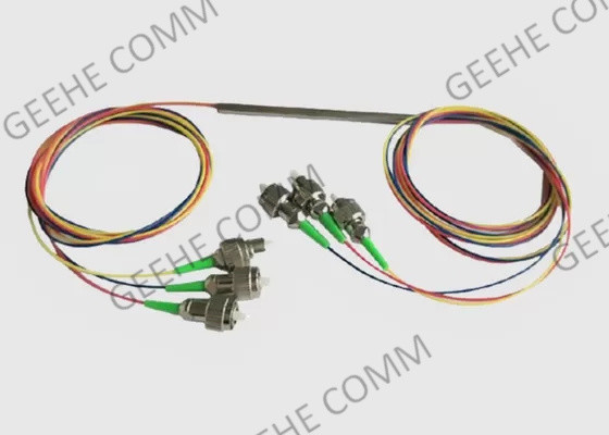 Accoppiatore a fibra ottica nudo della fibra 250um 3×3 della metropolitana d'acciaio con i connettori di FC
