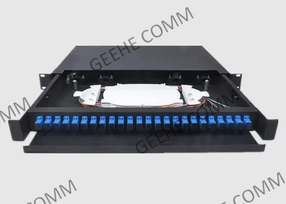 24 quadri d'interconnessione di fibra a 19 pollici del supporto di scaffale 1U del vassoio della giuntura di LC del porto