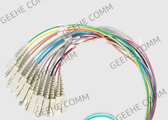 MPO 12 al cavo a fibre ottiche di modo MPO delle fibre 0.9mm Mulit dello Sc 12 di X