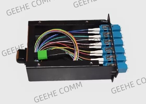 La fibra 12 ha preinstallato 6 la cassetta duplex del cavo dello sblocco della fibra degli adattatori MTP/MPO di LC