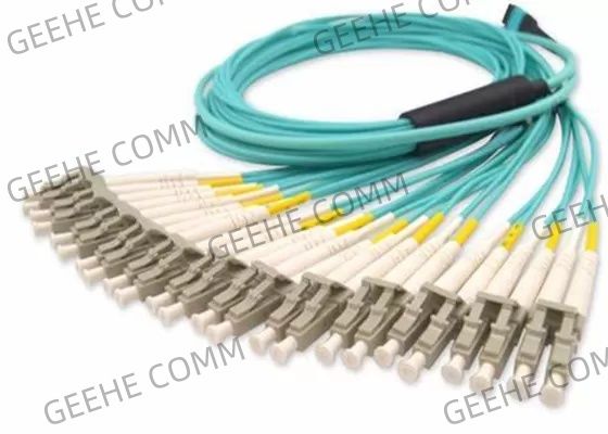 50/125 di MPO misto ai cavi a fibre ottiche del duplex OM4 di 12x LC