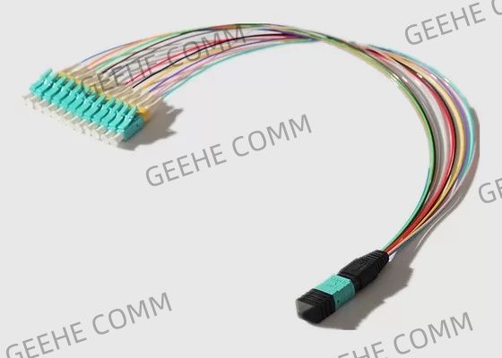 Il multi modo 12 svuota 0.9mm MPO al cavo dello sblocco di LC