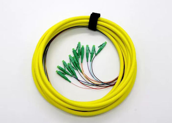 12 treccia standard di fibra ottica del supporto OS2 LC APC 9/125μm