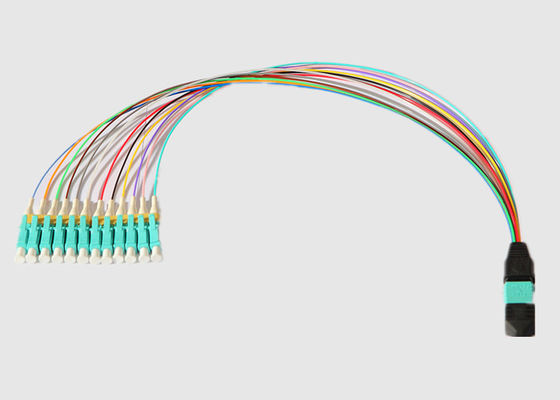Il multi modo 12 svuota 0.9mm MPO al cavo dello sblocco di LC