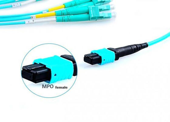 MPO a 4 x 4 cavo a fibre ottiche duplex di LC 16F 100G 400G MPO