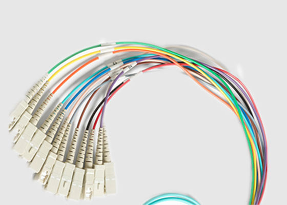 MPO 12 al cavo a fibre ottiche di modo MPO delle fibre 0.9mm Mulit dello Sc 12 di X