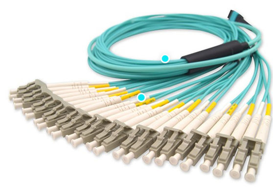 144 cavo a fibre ottiche delle fibre OM3 LC Dulpex 100G MPO
