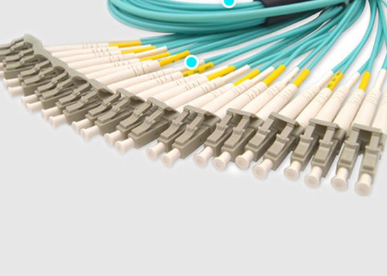144 cavo a fibre ottiche delle fibre OM3 LC Dulpex 100G MPO