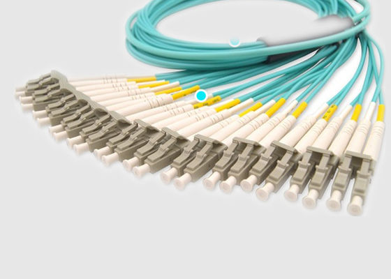 144 cavo a fibre ottiche delle fibre OM3 LC Dulpex 100G MPO