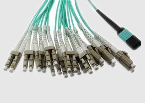 144 cavo a fibre ottiche delle fibre OM3 LC Dulpex 100G MPO