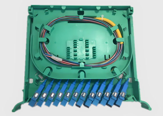 Supporto di scaffale a fibra ottica del separatore 0.9mm dello SpA dei centri di uscita 12 dello Sc UPC di singolo modo