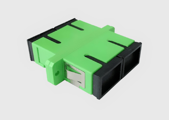 Adattatore verde di plastica della paratia dello Sc APC del multi duplex di modo con le flange