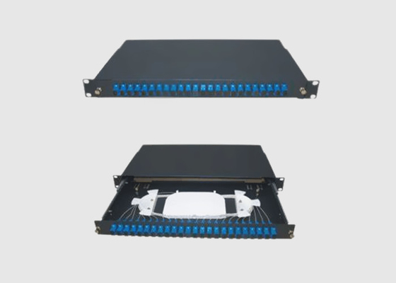 quadro d'interconnessione di fibra standard scorrevole facile 1U OS2 con gli adattatori dello Sc UPC