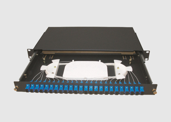 quadro d'interconnessione di fibra standard scorrevole facile 1U OS2 con gli adattatori dello Sc UPC
